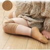 Komplet skarpetek i nakolanników antypoślizgowe dla dziecka brązowe 1-3 lat