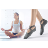 Skarpetki antypoślizgowe do jogi, fitnessu, pilatesu szare z gumkami
