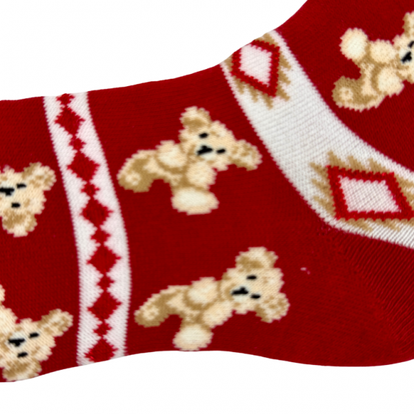 Skarpetki termiczne ciepłe bawełna zimowe wzory urocze misie 35-39