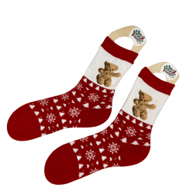 Skarpetki termiczne ciepłe zimowe wzory norweskie gwiazdki misie 38-42