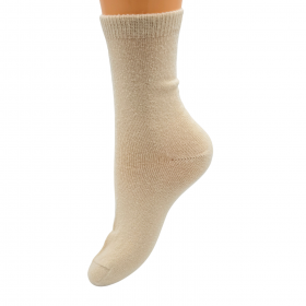 Skarpetki długie ciepłe angora wełna beżowe 35-38