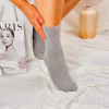 Ciepłe puszyste skarpetki z norki  alpaka touch futerko jasnoszary 38-41