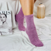 Ciepłe puszyste skarpetki z norki  alpaka touch futerko liliowe 35-38