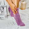 Ciepłe puszyste skarpetki z norki  alpaka touch futerko liliowe 35-38