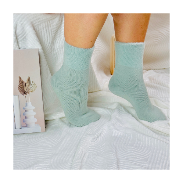 Skarpetki termiczne alpaka grube morskie 39-42