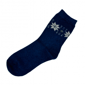 Skarpetki angora wzór norweski granat 39-42