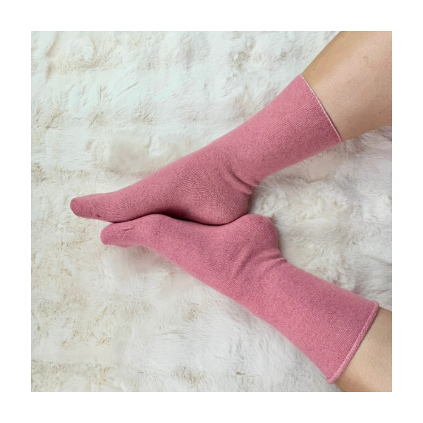 Skarpetki ciepłe termiczne bezuciskowe angora wełna różowe 39-42