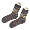 Skarpetki damskie alpaka ciepłe grube ciemny szary norweskie gwiazdki 35-38