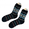 Skarpetki damskie alpaka ciepłe grube czarne norweskie gwiazdki 39-42