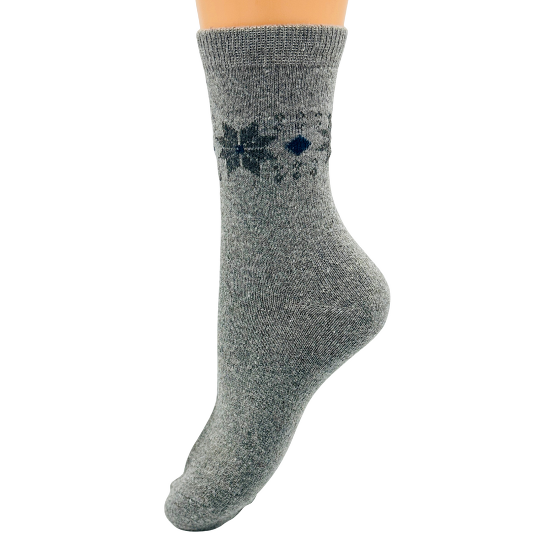 Skarpetki angora wzór norweski jasnoszary 39-42