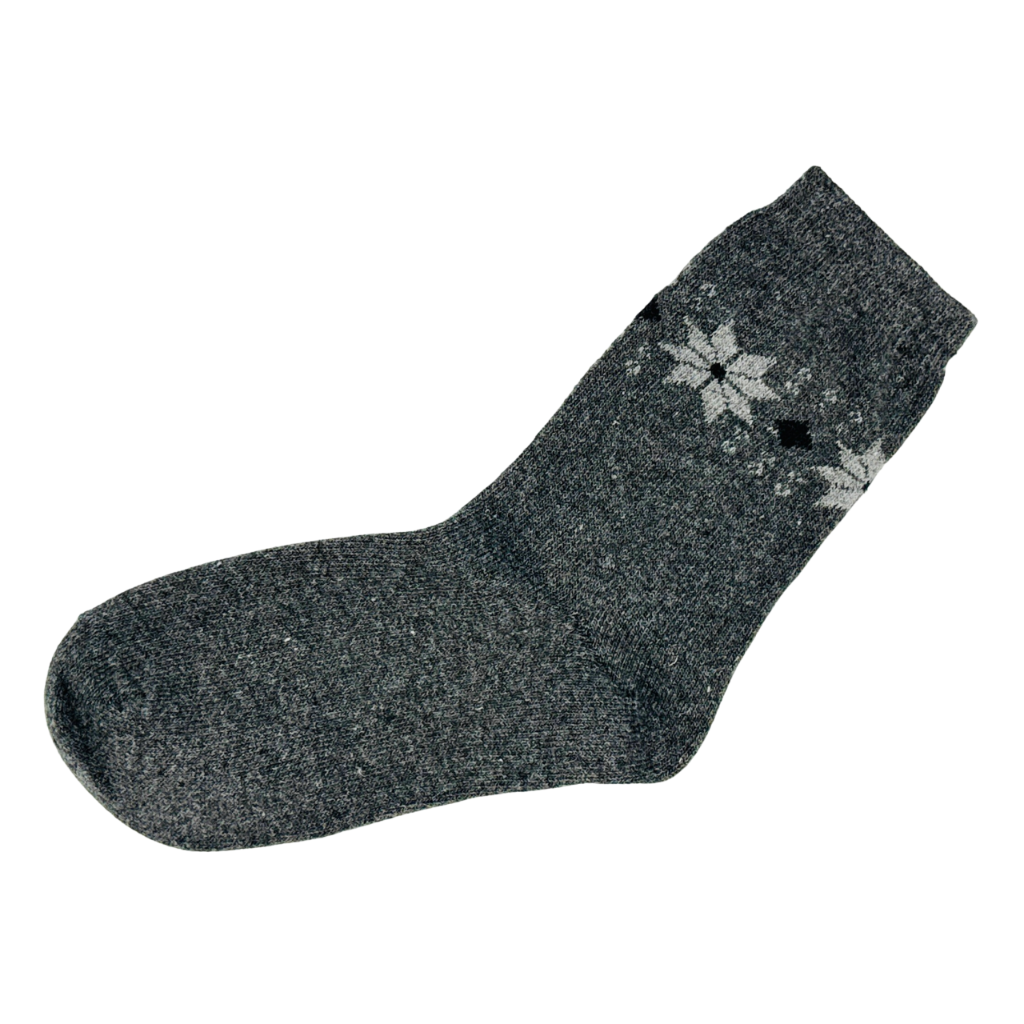 Skarpetki angora wzór norweski ciemnoszary 39-42