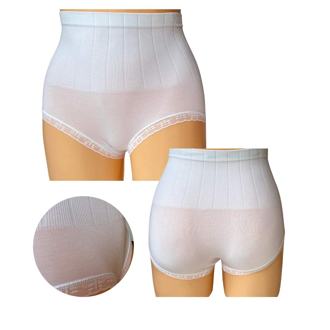 Majtki figi wyszczuplające modelujące brzuch biały XL/XXL