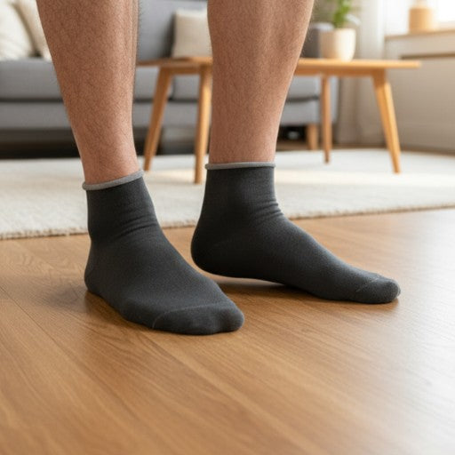 Bezuciskowe eleganckie skarpety męskie bawełna ciemny szary 43-46