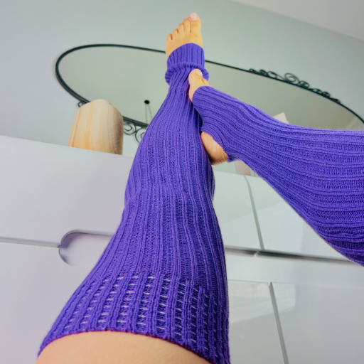 Getry ocieplacze długie prążkowe wycięcie na piętę joga balet taniec fitnes