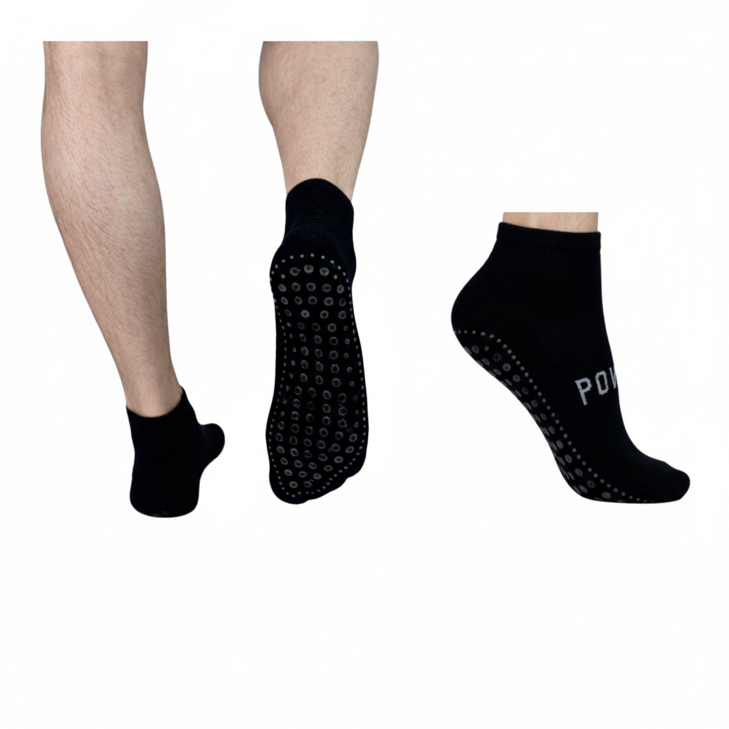 Skarpetki do jogi unisex antypoślizgowe czarne 43-46