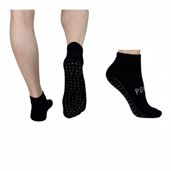 Skarpetki do jogi unisex antypoślizgowe czarne 43-46