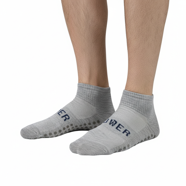 Skarpetki do jogi unisex antypoślizgowe ABS jasnoszare 43-46